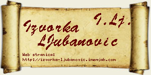 Izvorka LJubanović vizit kartica